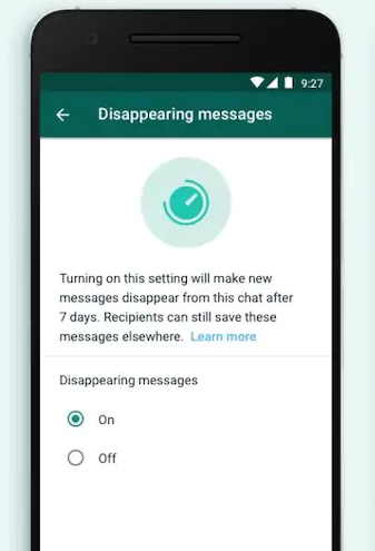 How to enable WhatsApp disappearing messages mode
