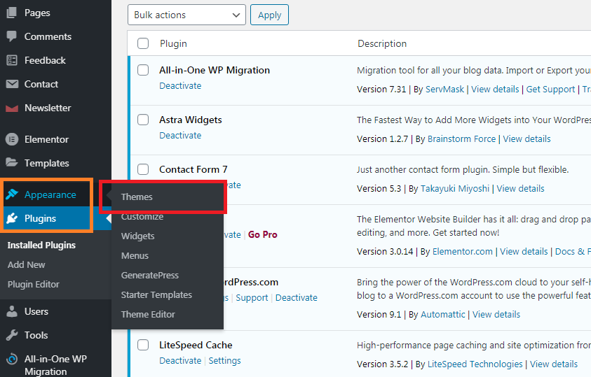 update plugins and themes