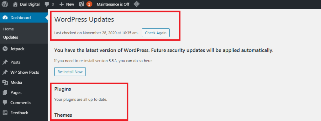 WordPress Update